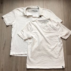 Tony Hawk White Polo and T-Shirt Bundle